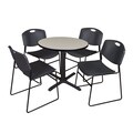Cain Round Tables > Breakroom Tables > Cain Round Table & Chair Sets, 30 W, 30 L, 29 H, Maple TB30RNDPL44BK